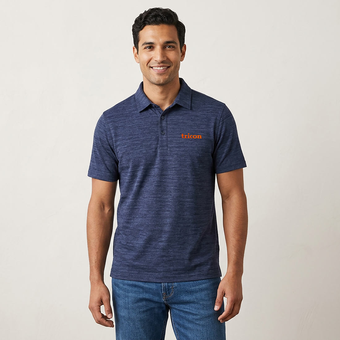 Travis Mathew The Heater Vintage Indigo Polo - Image 1
