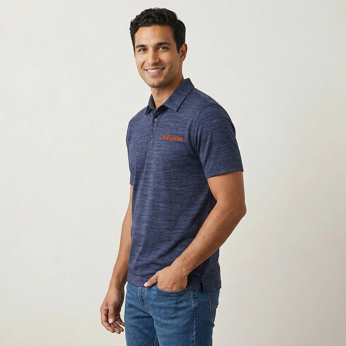 Travis Mathew The Heater Vintage Indigo Polo - Image 2